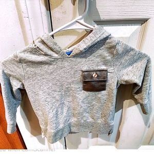 Cat and Jack size 2t sweatshirt Grey with gold pocket